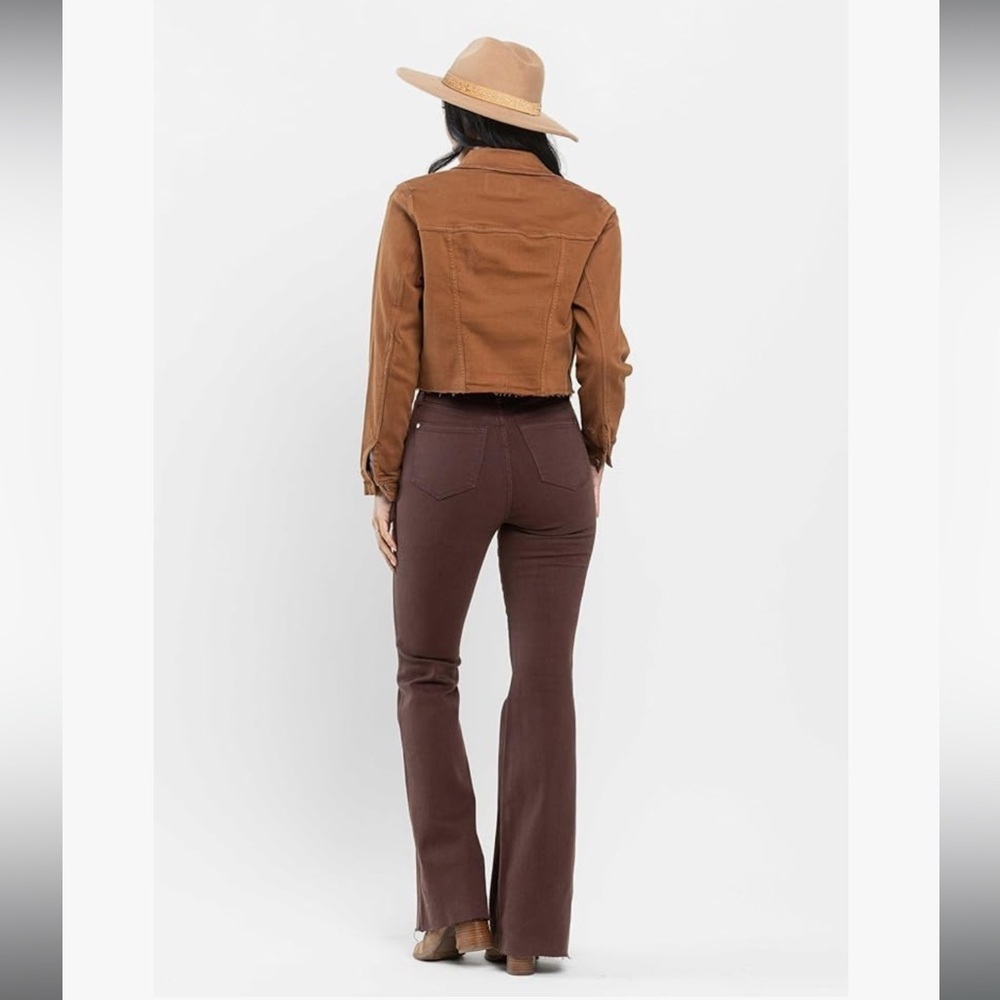 Judy Blue Country Chic Espresso Chocolate Hued High-Waist Flare Jeans 88803 14w - Picture 4 of 6